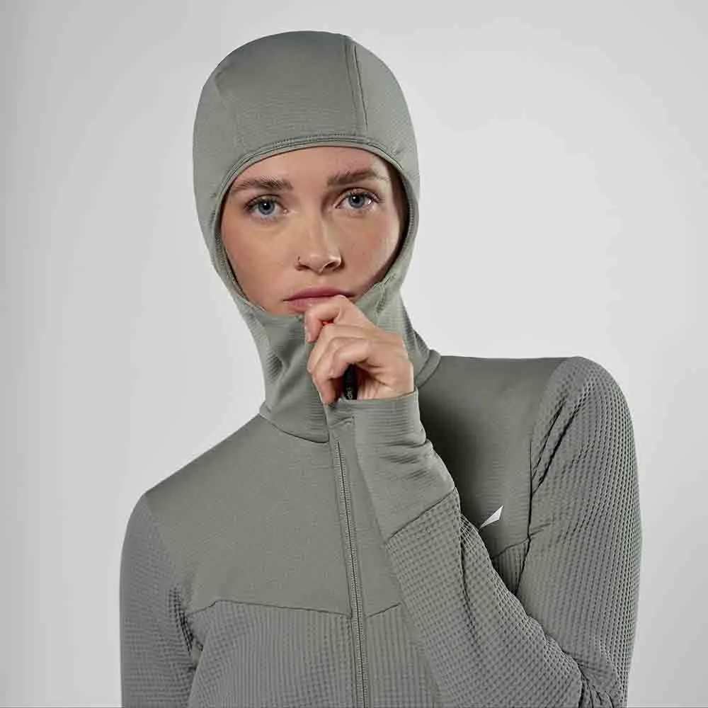 女裝快乾抓毛連帽外套 Women's Puez Waffle Hyb Pl Hd Jacket