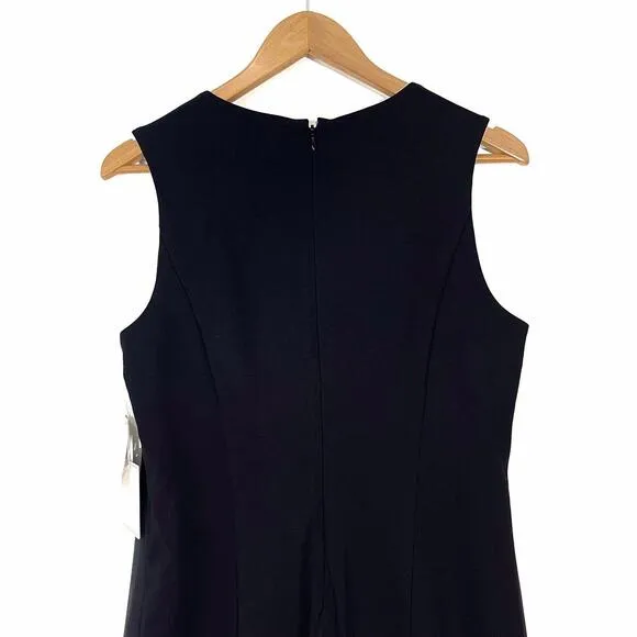 1.State Women’s Size 10 Medium Black Faux Suede Front Lace Up Sheath Dress NWT