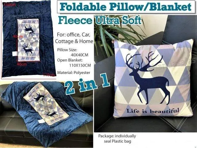 2-in-1 Foldable Pillow Blanket