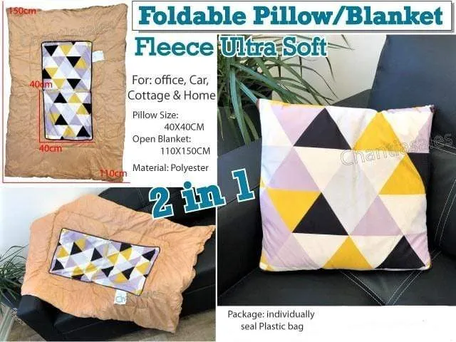 2-in-1 Foldable Pillow Blanket