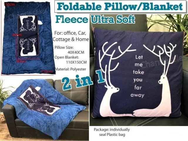 2-in-1 Foldable Pillow Blanket