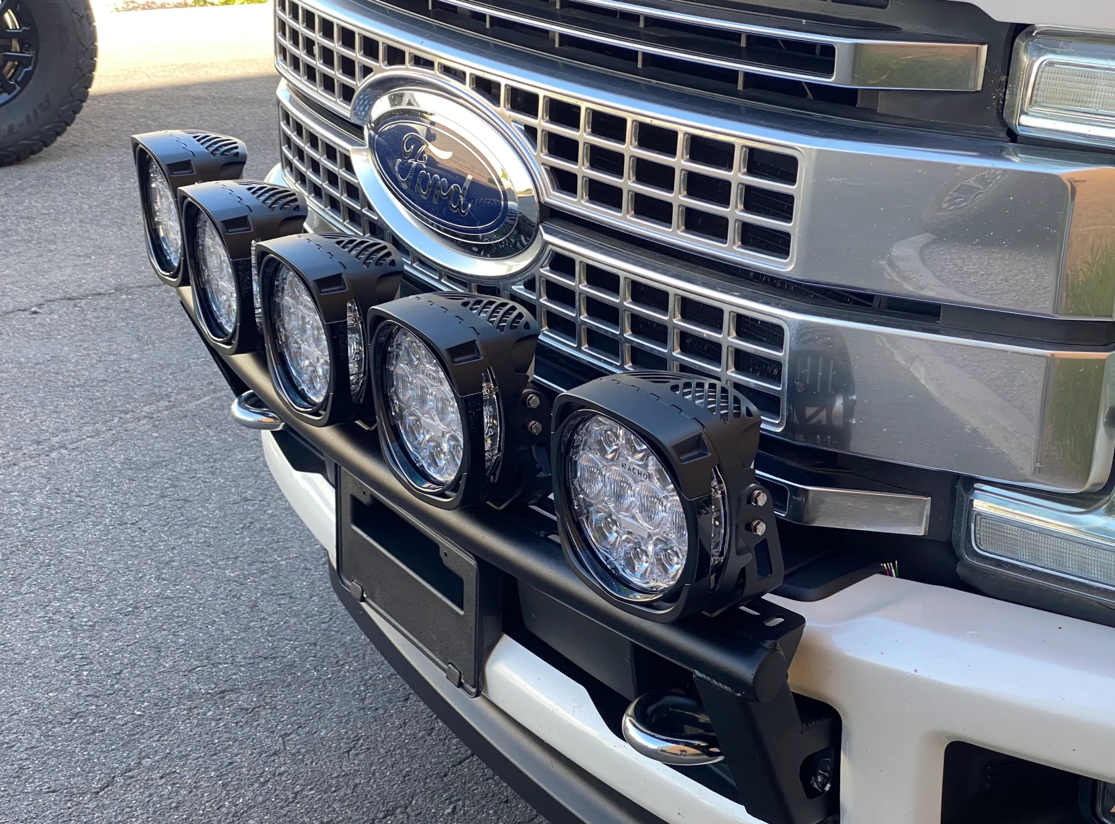 2017-2022 Ford F-250 Super Duty Front Light Mount Kit (Stock Bumper) from Foutz Motorsports