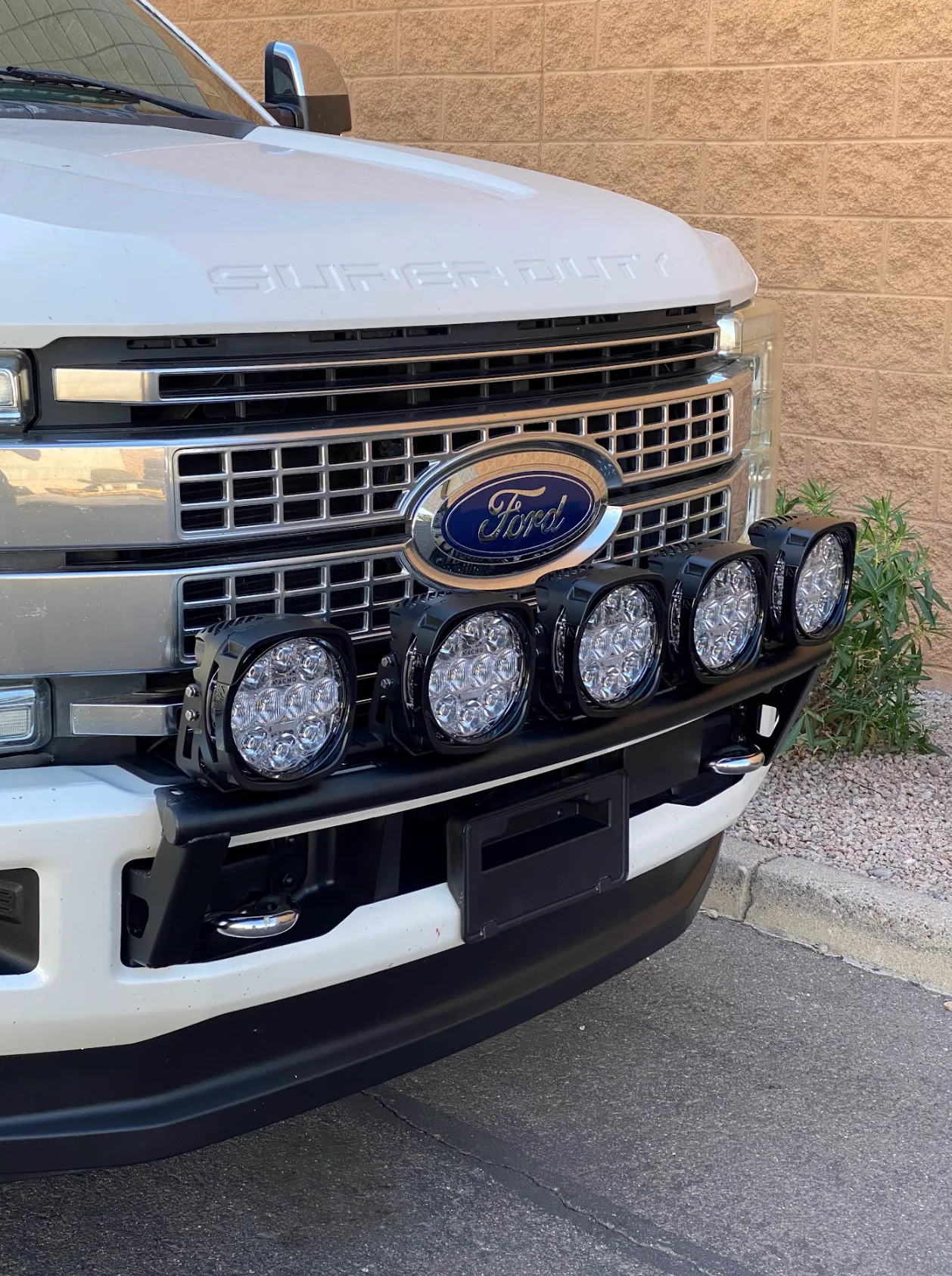 2017-2022 Ford F-250 Super Duty Front Light Mount Kit (Stock Bumper) from Foutz Motorsports