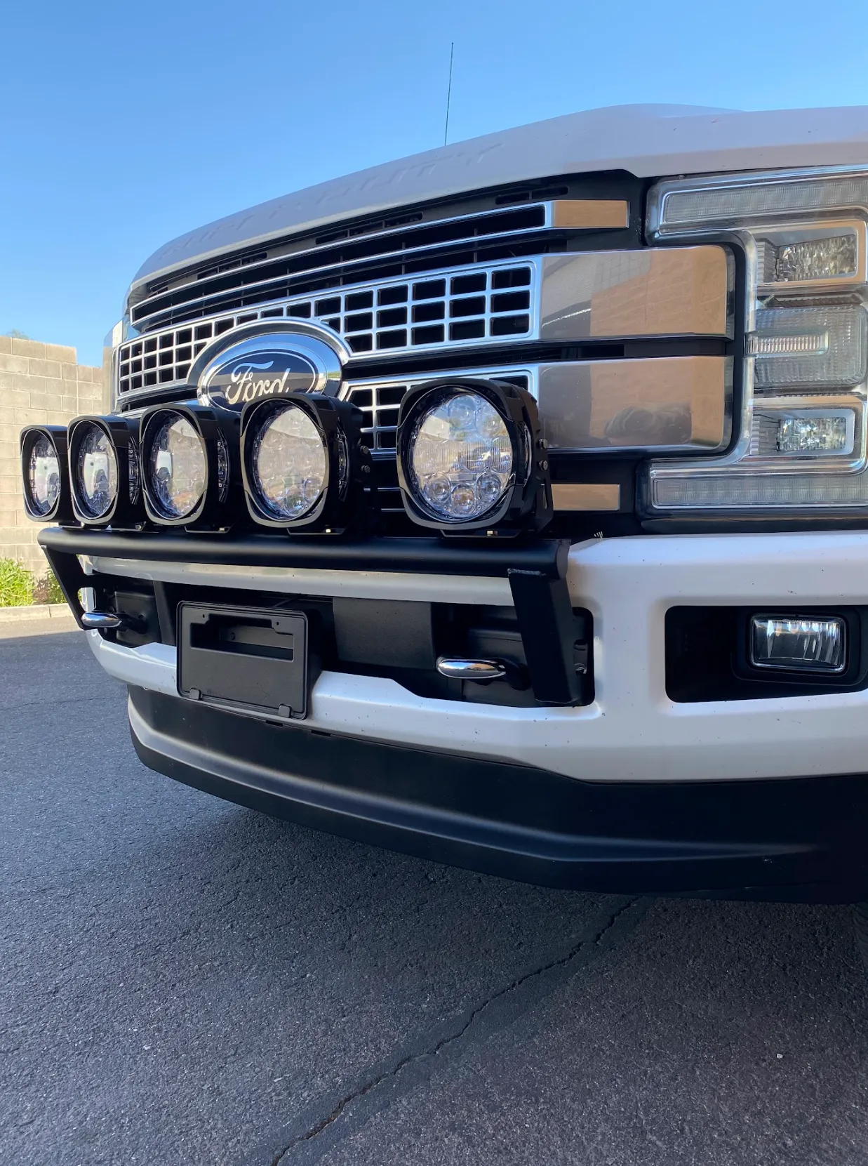 2017-2022 Ford F-250 Super Duty Front Light Mount Kit (Stock Bumper) from Foutz Motorsports