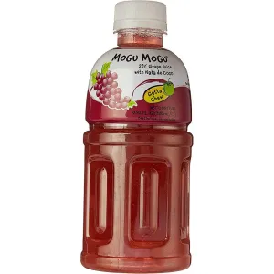 24x Mogu Mogu Drink Getränk mit Traubengeschmack und Nata de Coco 320ml