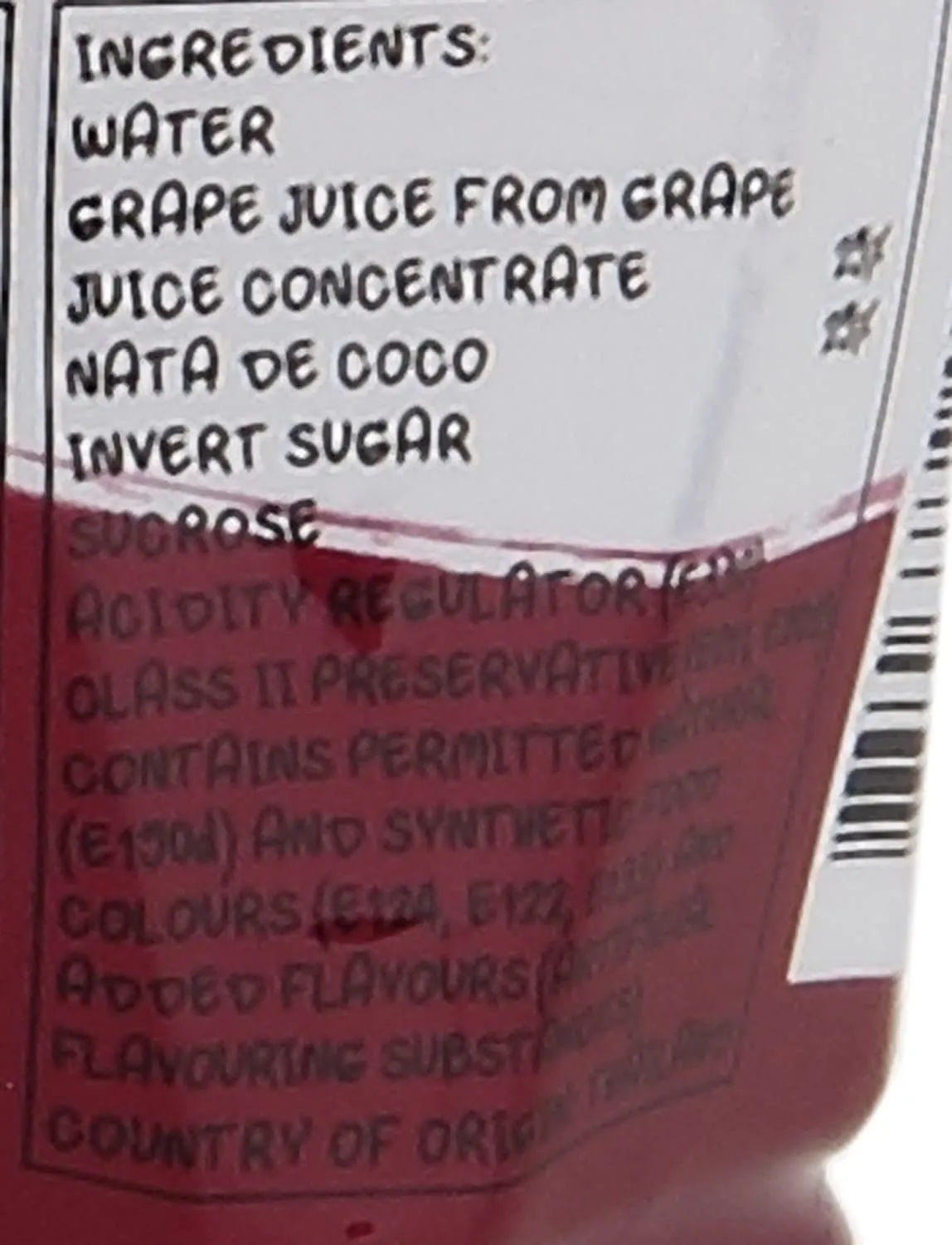24x Mogu Mogu Drink Getränk mit Traubengeschmack und Nata de Coco 320ml
