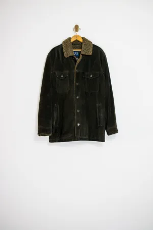 90’s GAP SUEDE AND SHEARLING COAT / LARGE