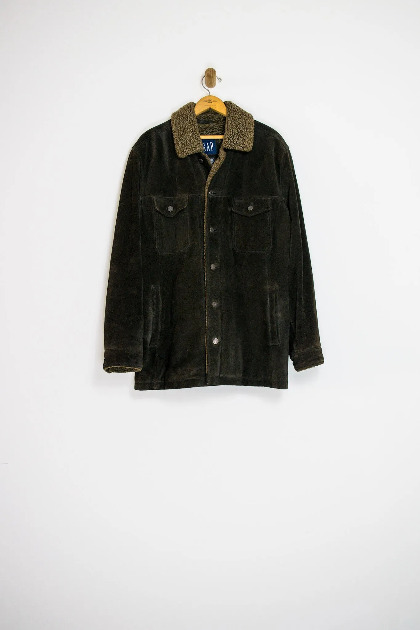 90’s GAP SUEDE AND SHEARLING COAT / LARGE