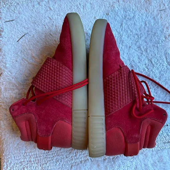 Adidas sneakers red suede tubular invader strap. Ortholite, Male Sz 5