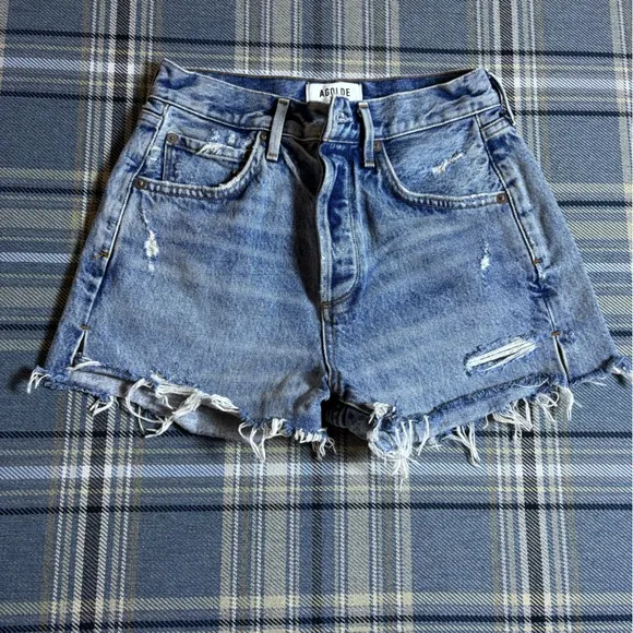AGOLDE Jaden Distressed Jean Shorts