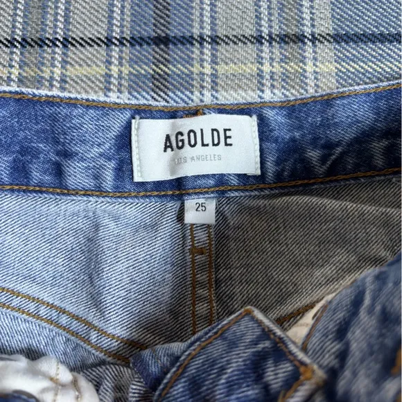 AGOLDE Jaden Distressed Jean Shorts