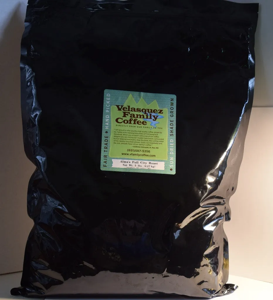 Alma's Full City Roast Coffee (light) - Fundraiser | Velvety, Full and Mellow