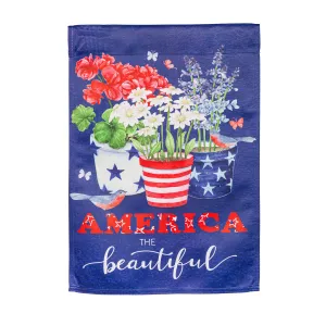 America the Beautiful Suede Garden Flag,14s11306