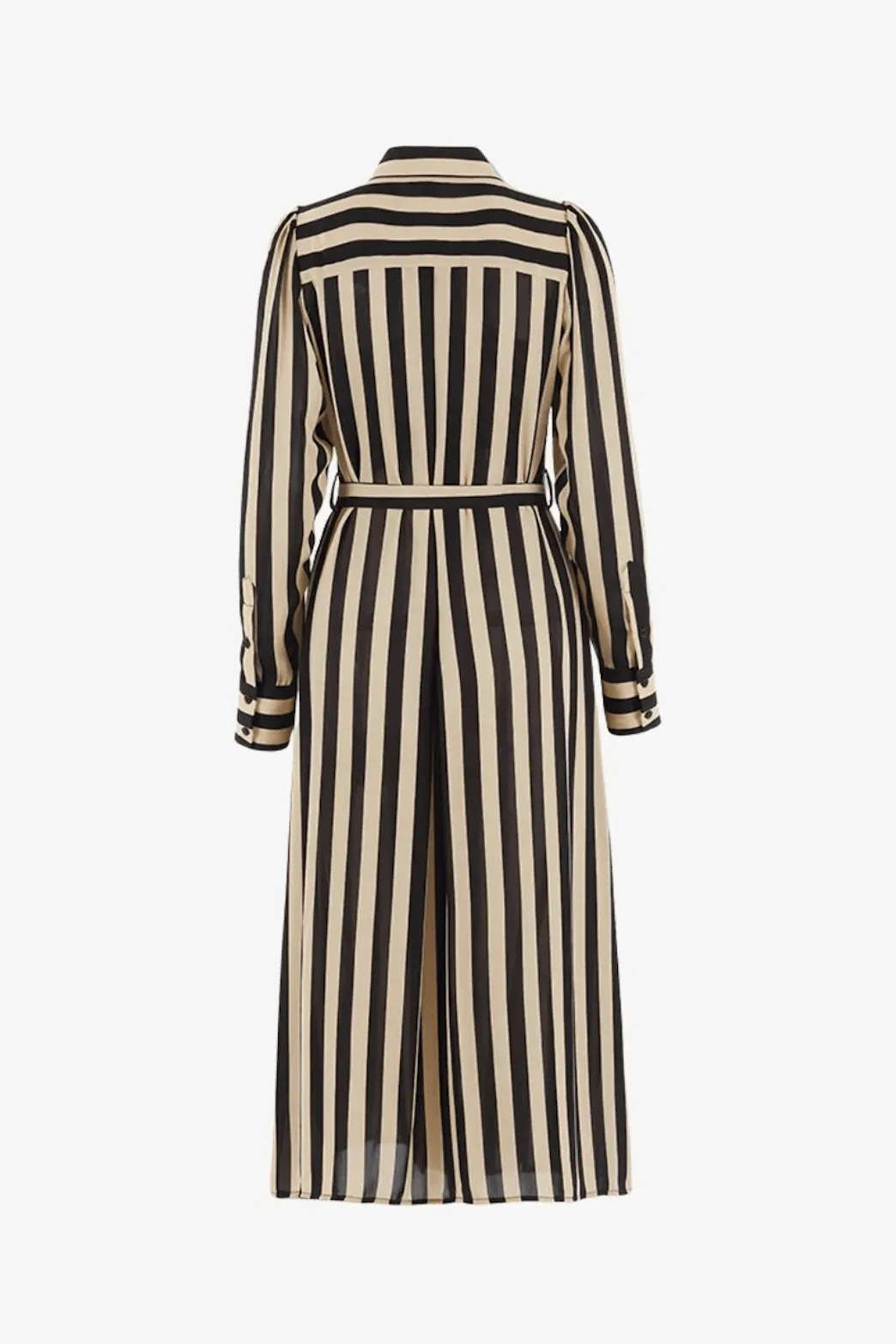 AMONG THE BRAVE Cyprus Long-Sleeve Shirt Dress - Black Stripe