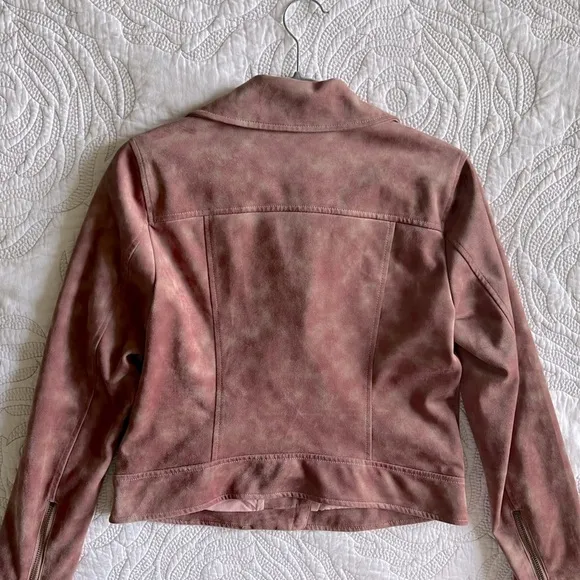 Anthropologie - by Anthropologie - Lucy Faux Suede Tie Dye Moto Jacket - Pink