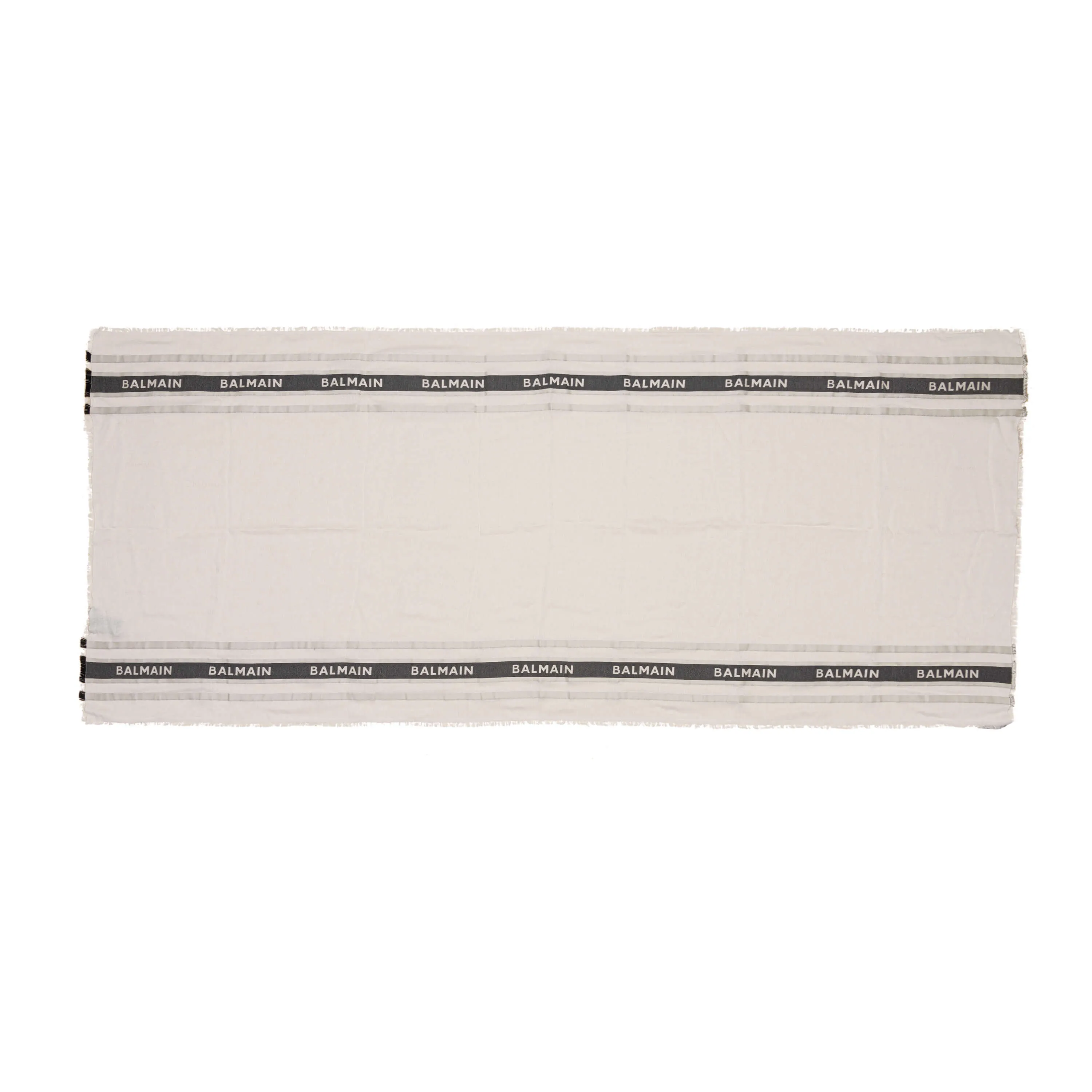Balmain Ivory Woven Scarf