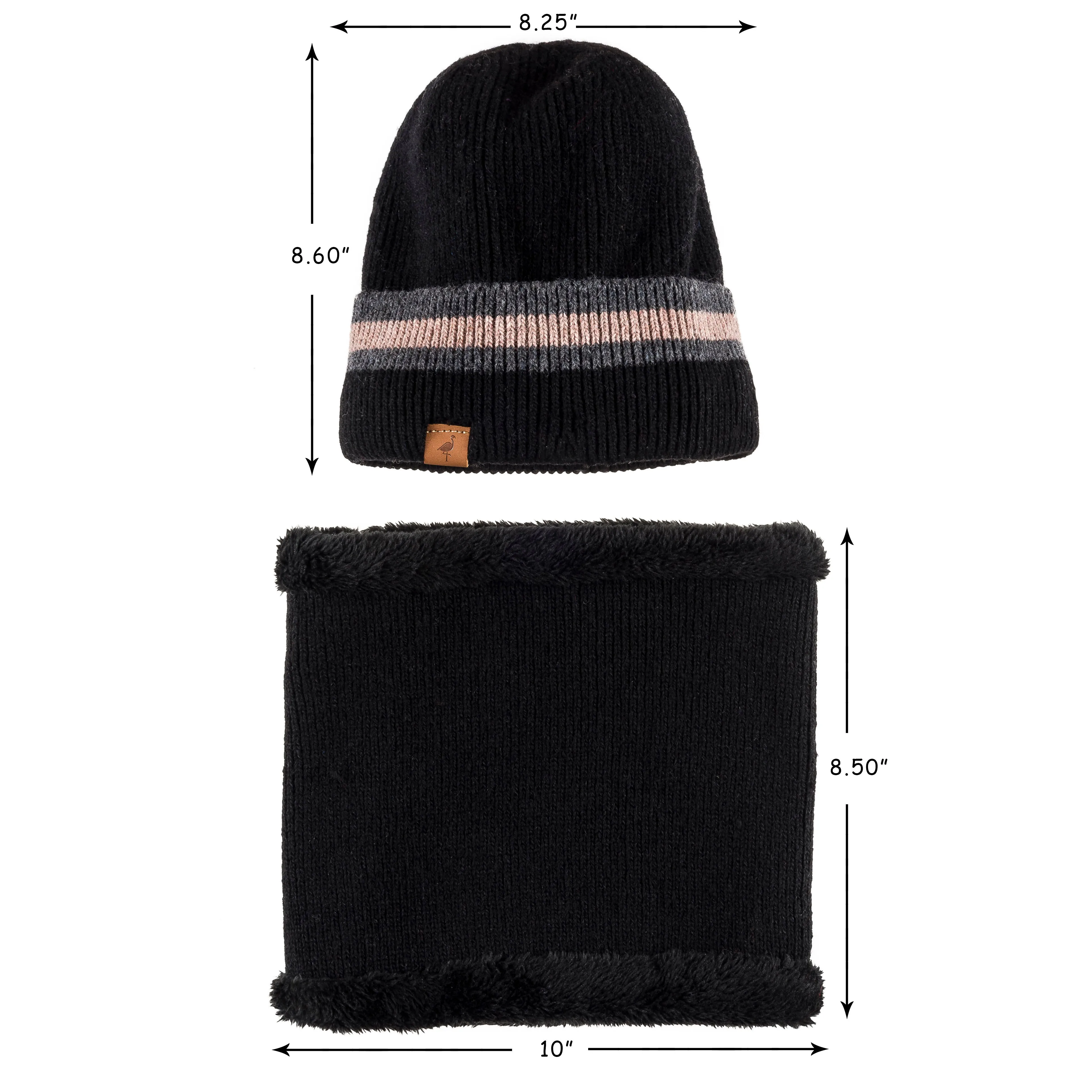 Beanie and Neck Warmer Set (Black)