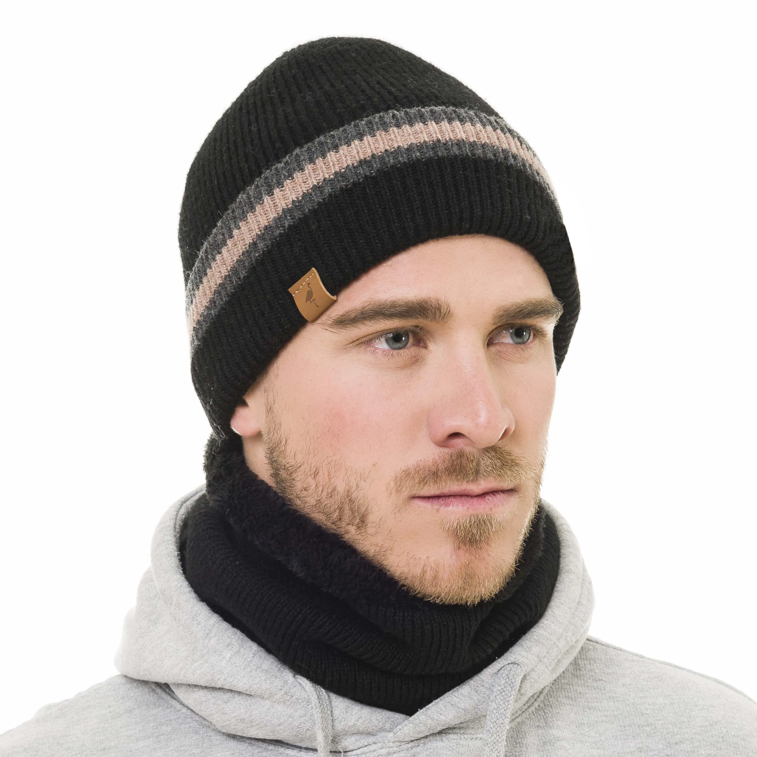 Beanie and Neck Warmer Set (Black)