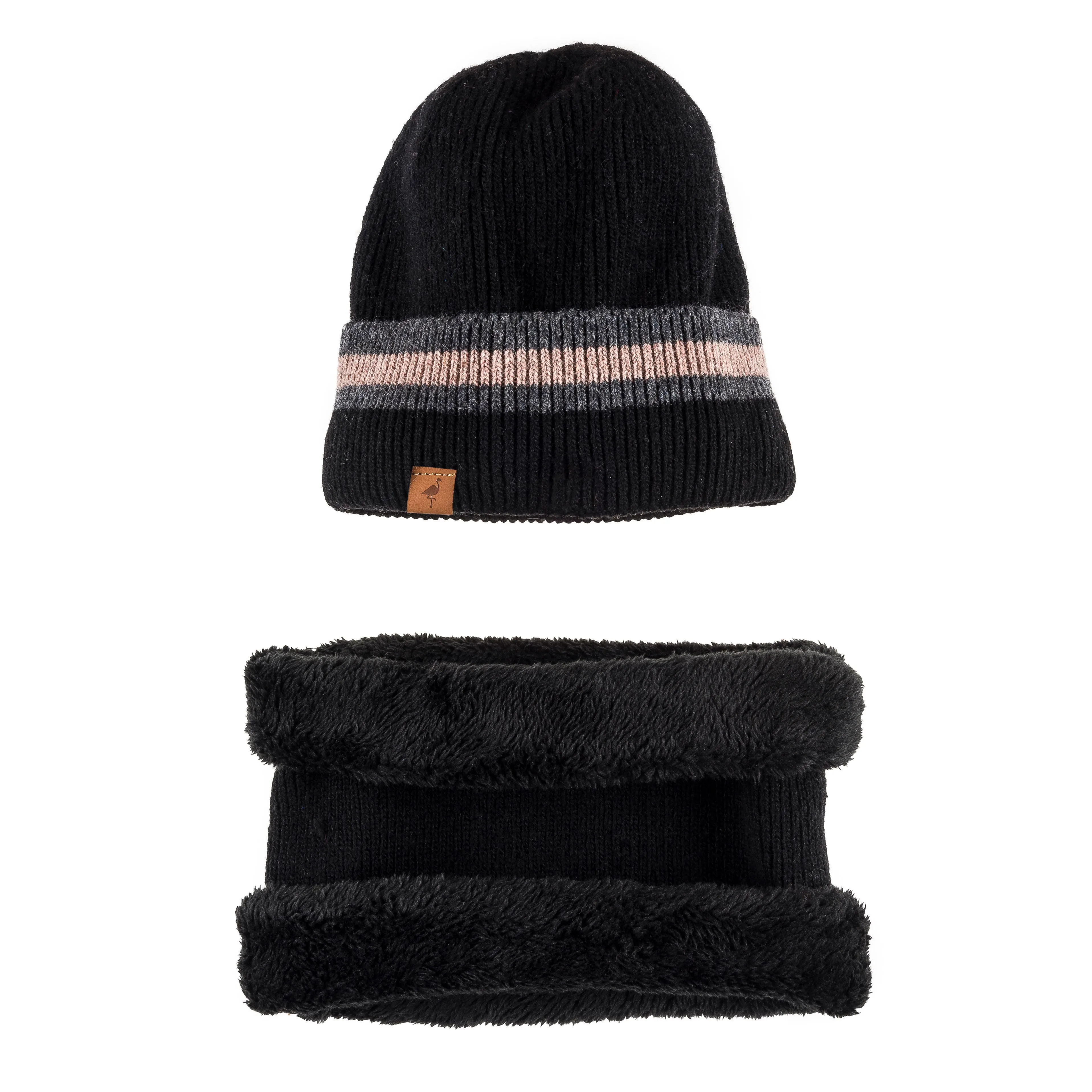 Beanie and Neck Warmer Set (Black)