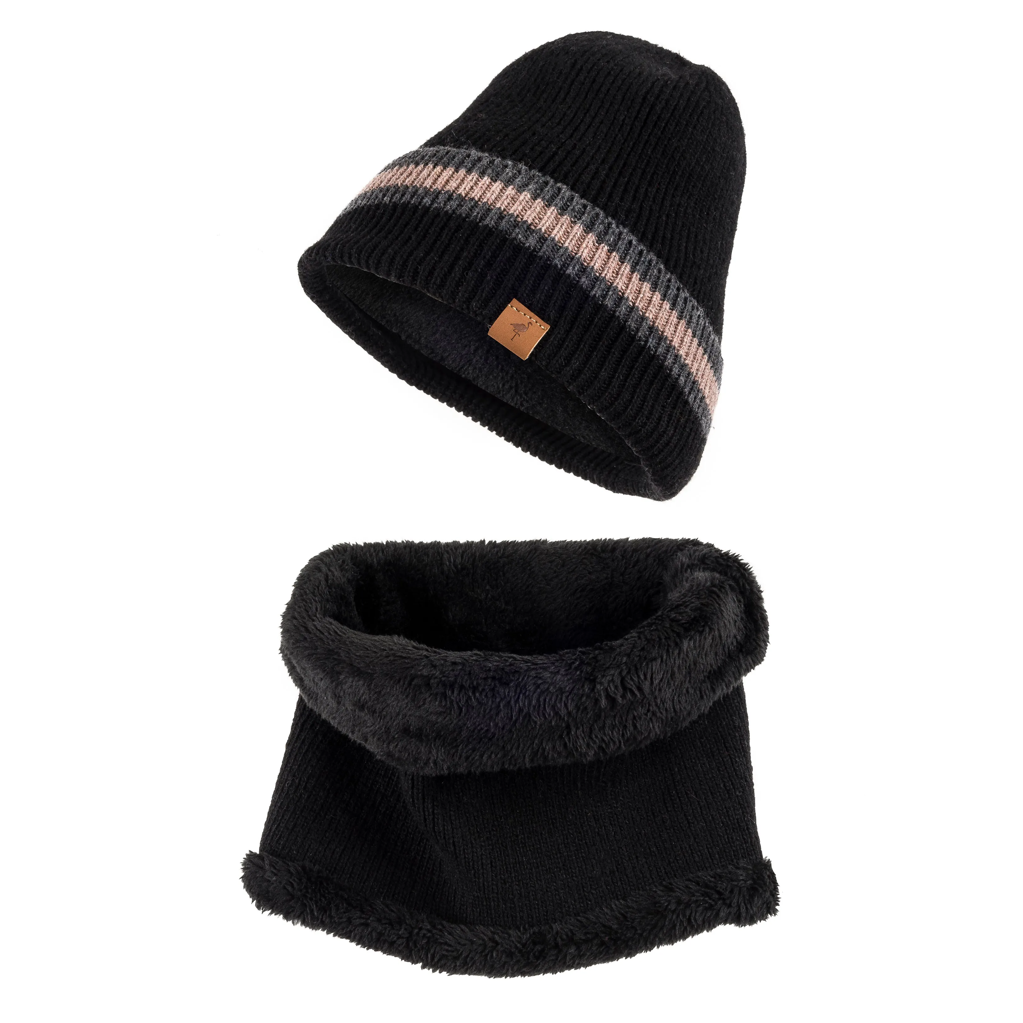 Beanie and Neck Warmer Set (Black)