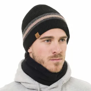 Beanie and Neck Warmer Set (Black)