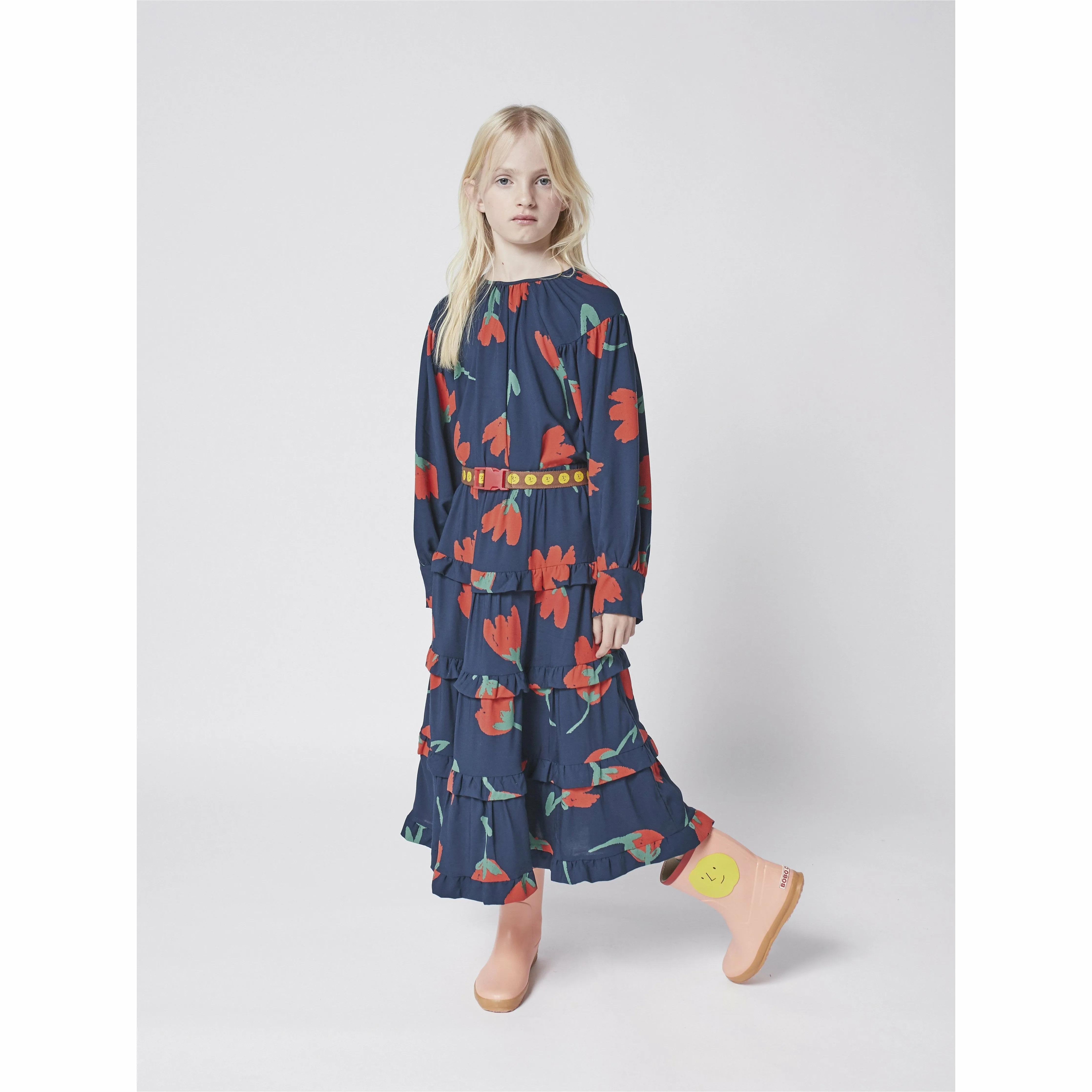 Big Flowers Woven Blouse