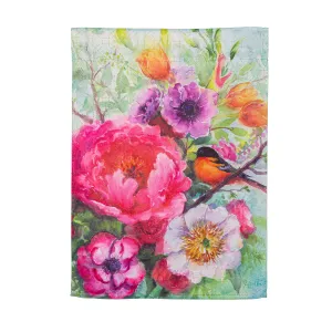 Bird Blossom Suede Garden Flag,14s11556