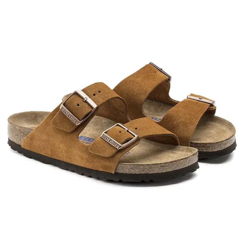 Birkenstock Arizona Soft Footbed Suede Leather Mink - Regular