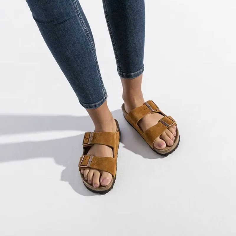 Birkenstock Arizona Soft Footbed Suede Leather Mink - Regular