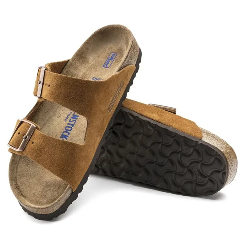 Birkenstock Arizona Soft Footbed Suede Leather Mink - Regular