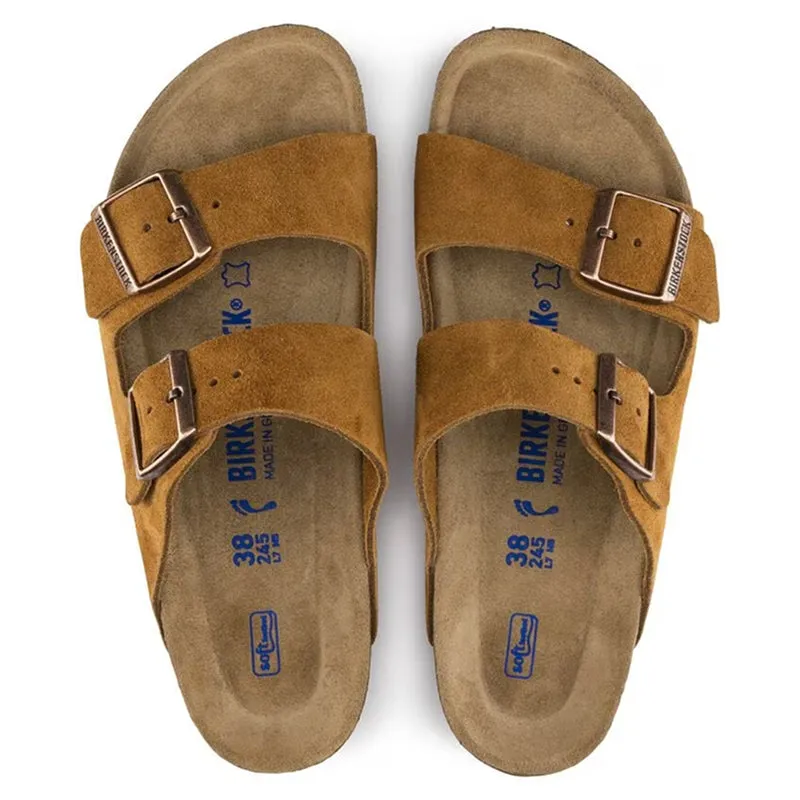 Birkenstock Arizona Soft Footbed Suede Leather Mink - Regular