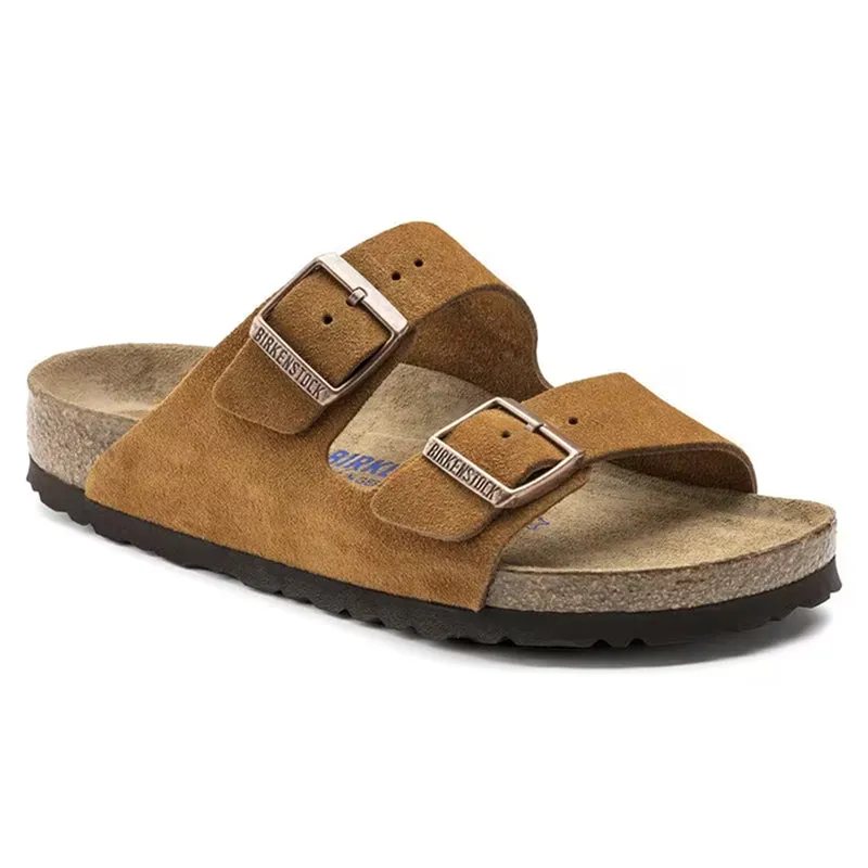 Birkenstock Arizona Soft Footbed Suede Leather Mink - Regular