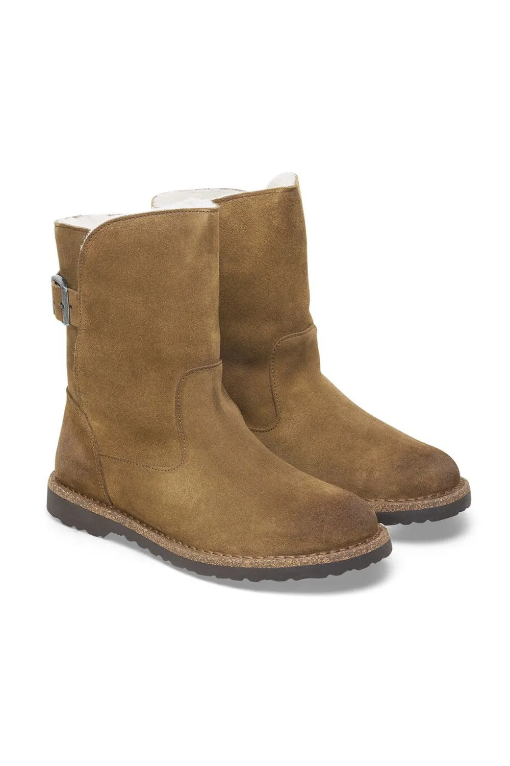 Birkenstock Uppsala Shearling Booties for Women in Dark Tea | 1028059