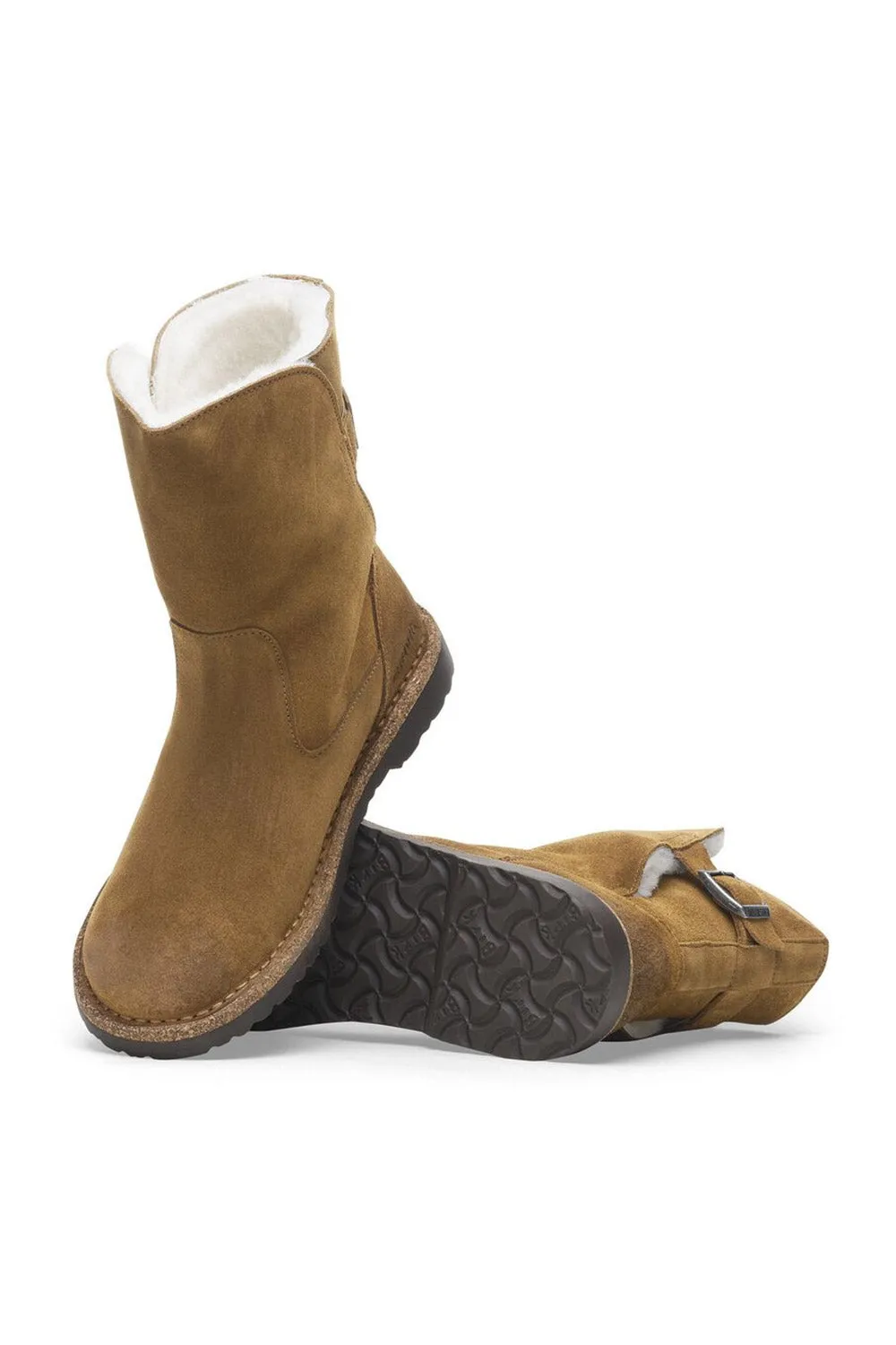 Birkenstock Uppsala Shearling Booties for Women in Dark Tea | 1028059