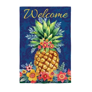 Boho Pineapple Garden Suede Flag,14s9824