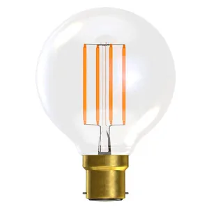 British Electric Lamps BEL 80mm LED Globe 240V 4W (40W) B22d 2700K Clear