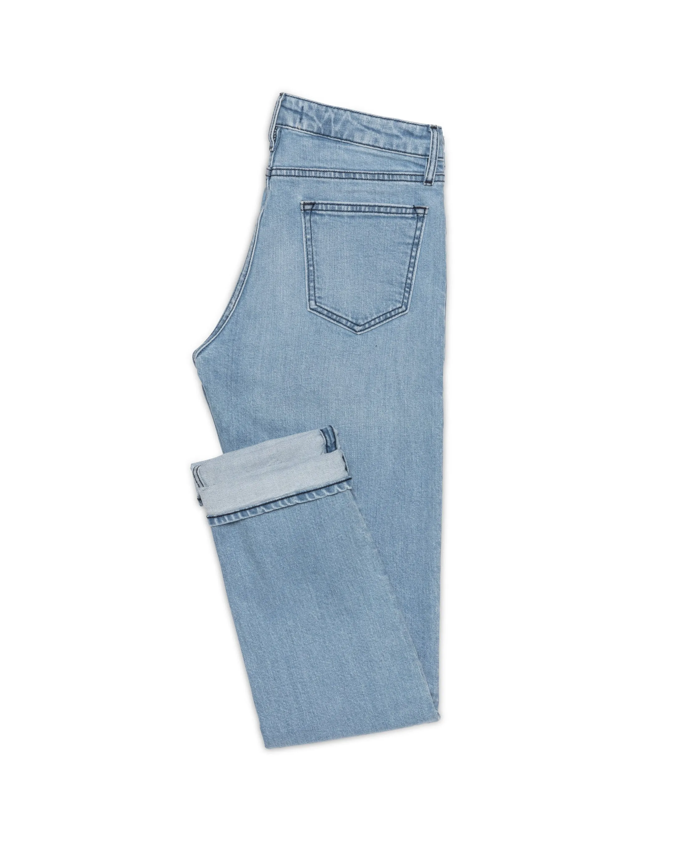 Candiani Washed Light Blue Stretch