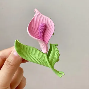 Chic Calla Lily Chignon Claw Clip Hair Clip