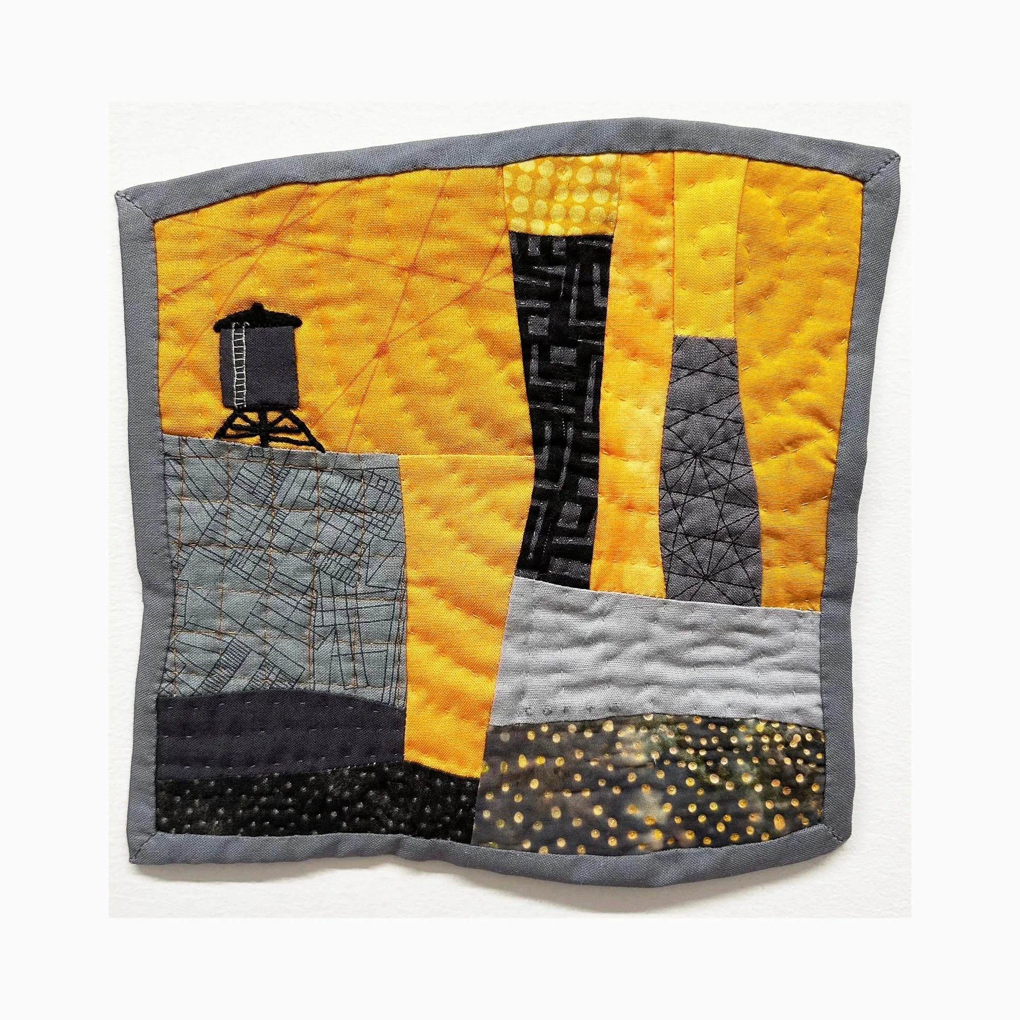 Cityscape (Shades of Grey & Gold)