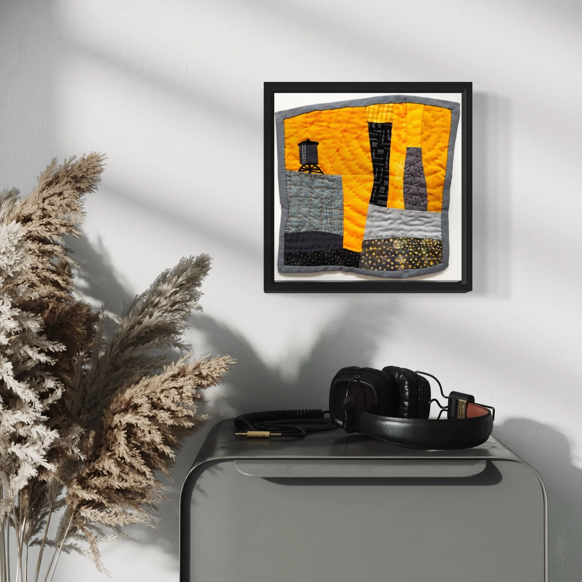 Cityscape (Shades of Grey & Gold)