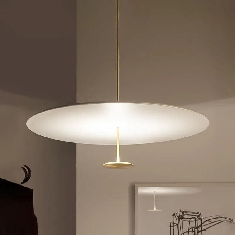 Classic 1-Light Black Disc LED Pendant Light