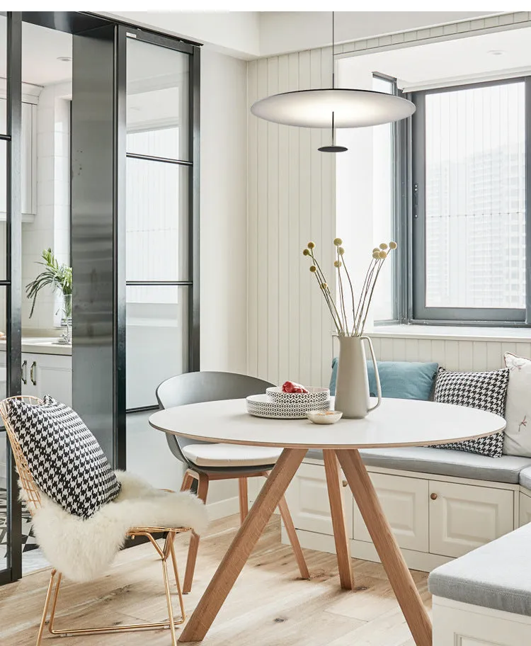 Classic 1-Light Black Disc LED Pendant Light