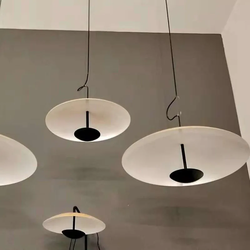 Classic 1-Light Black Disc LED Pendant Light