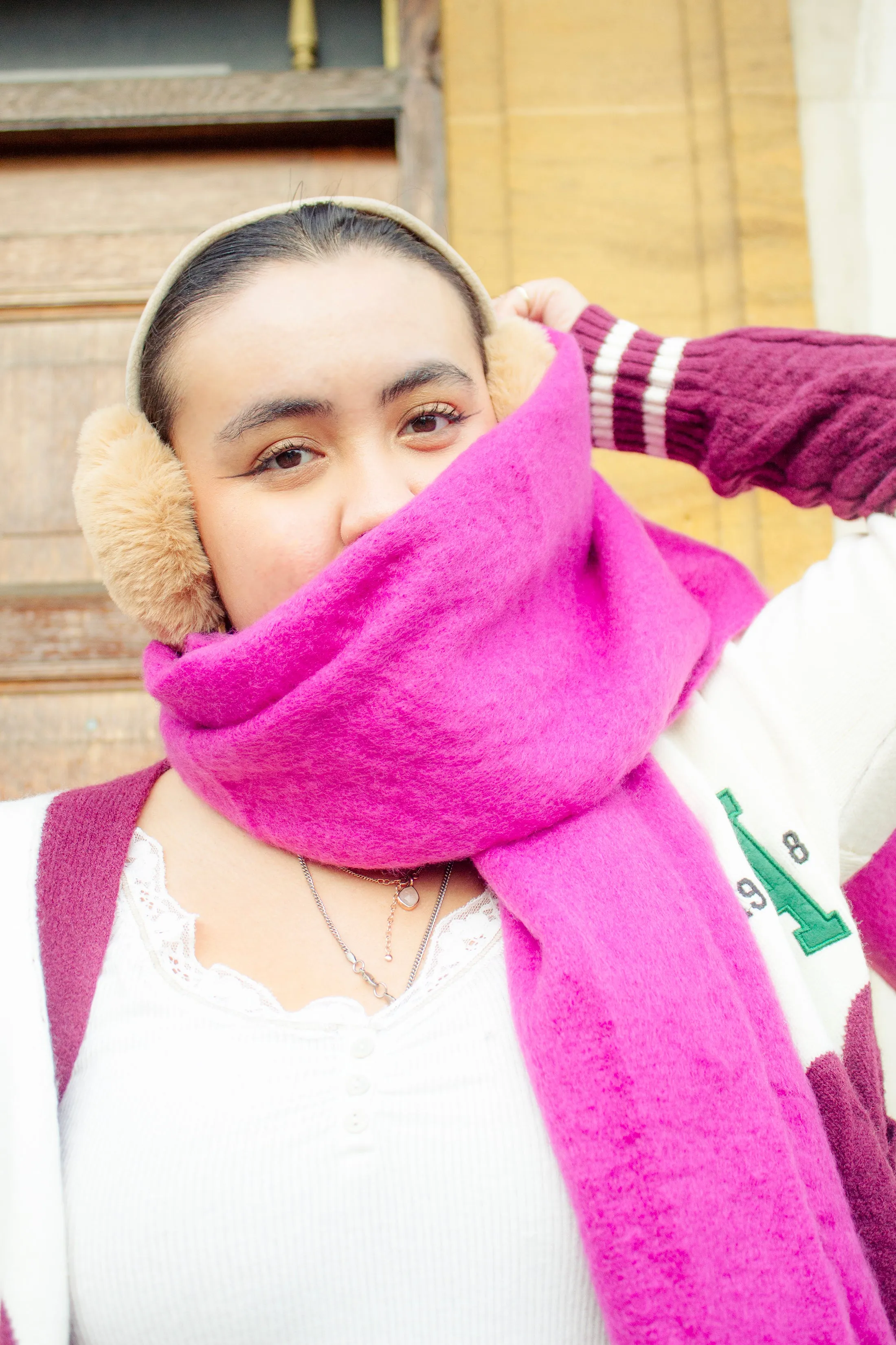 Colour Block Warm Wrap Scarf
