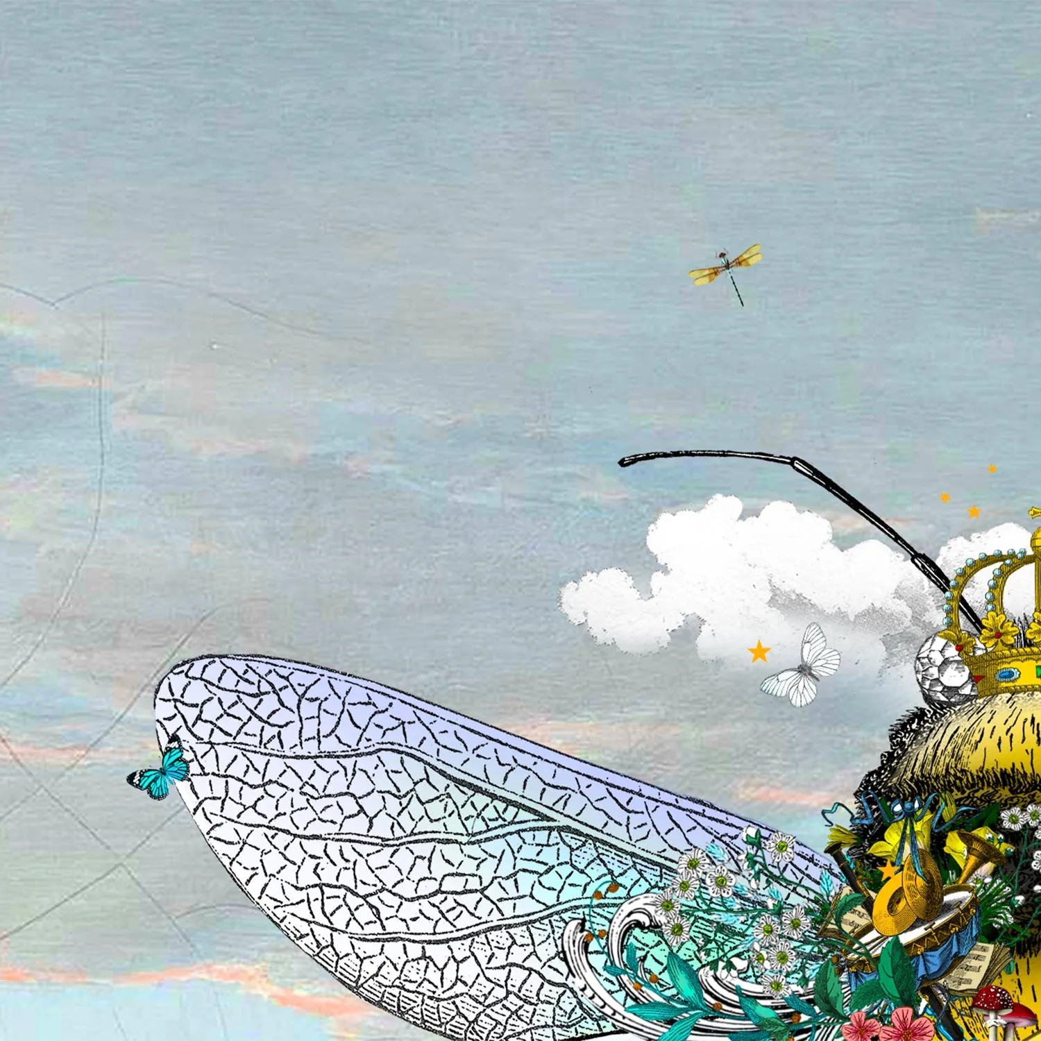 Cool Sky Queen Bee - Art Print
