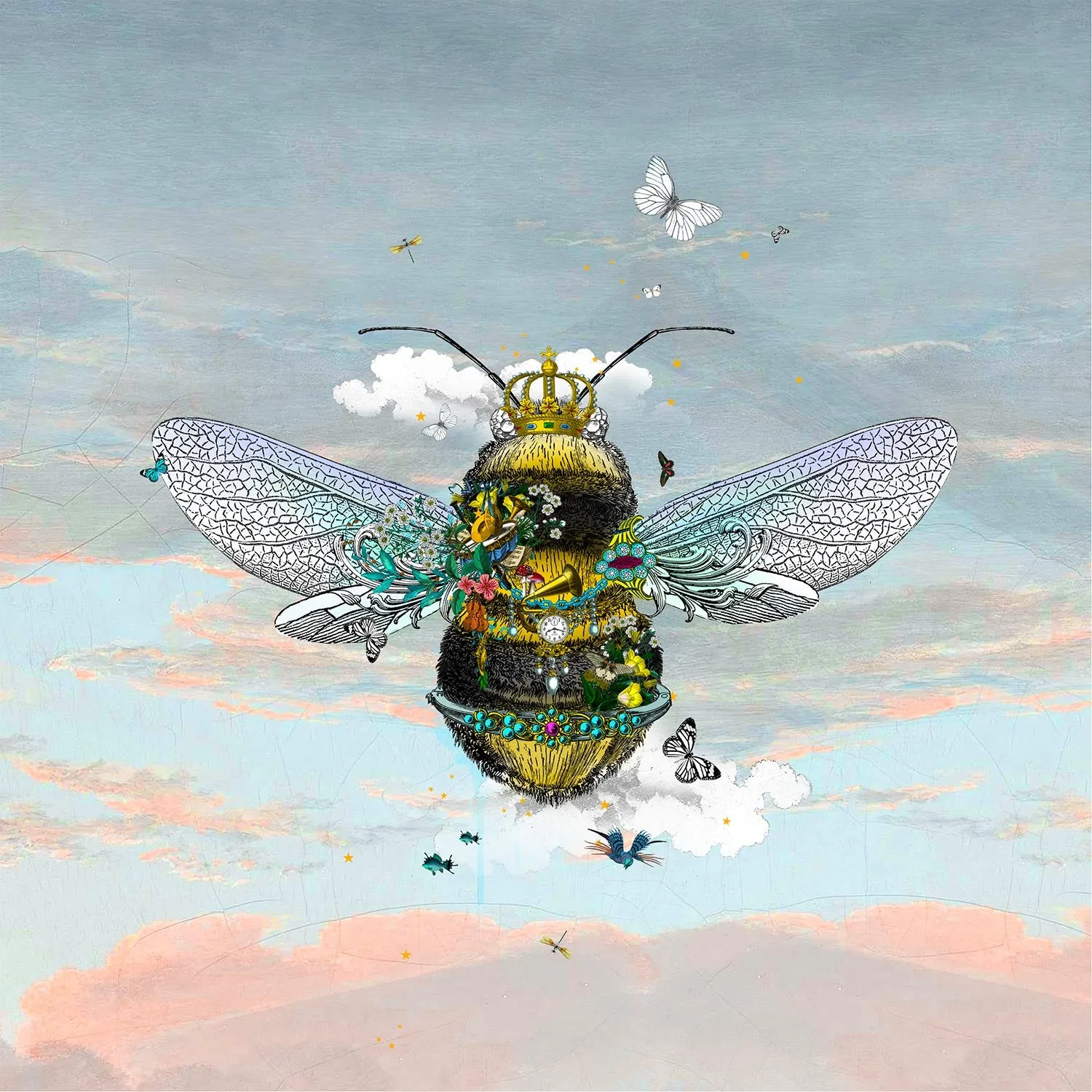 Cool Sky Queen Bee - Art Print