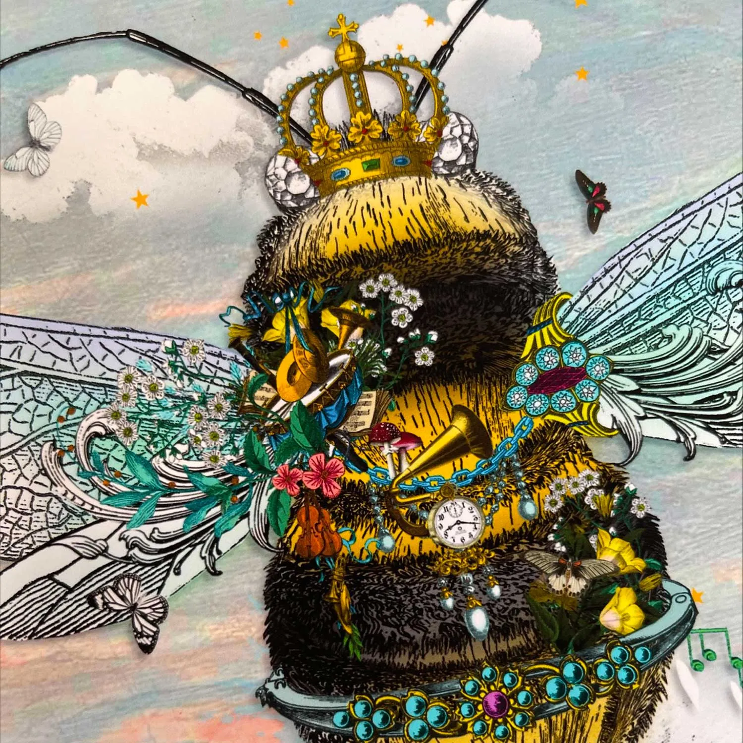 Cool Sky Queen Bee - Art Print