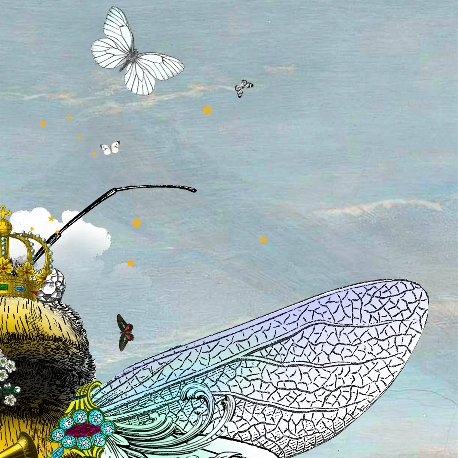 Cool Sky Queen Bee - Art Print