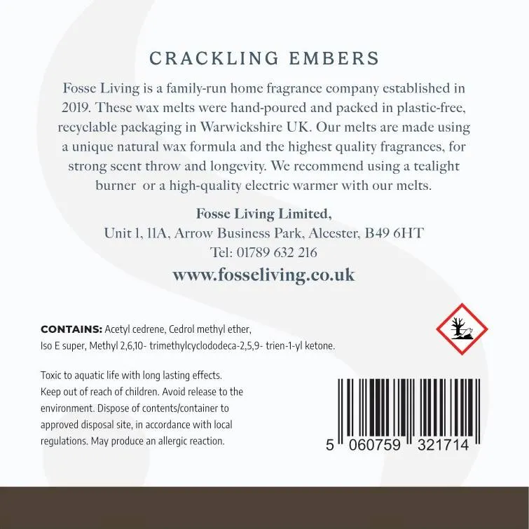 Crackling Embers Wax Melts - 16 Pack
