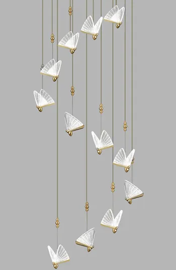 Creative Art Deco Butterfly Pendant Light